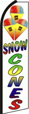 Sno Cone Swooper Flag - White